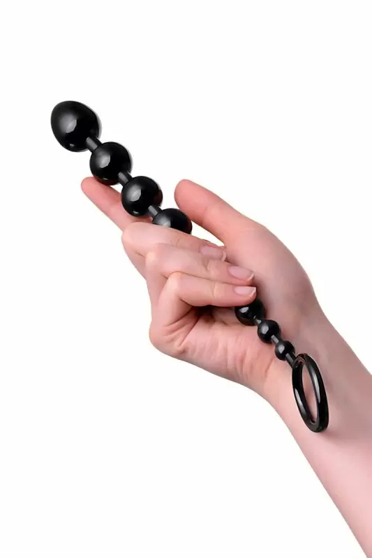 Анальная цепочка из шариков TOYFA A-Toys M – черный