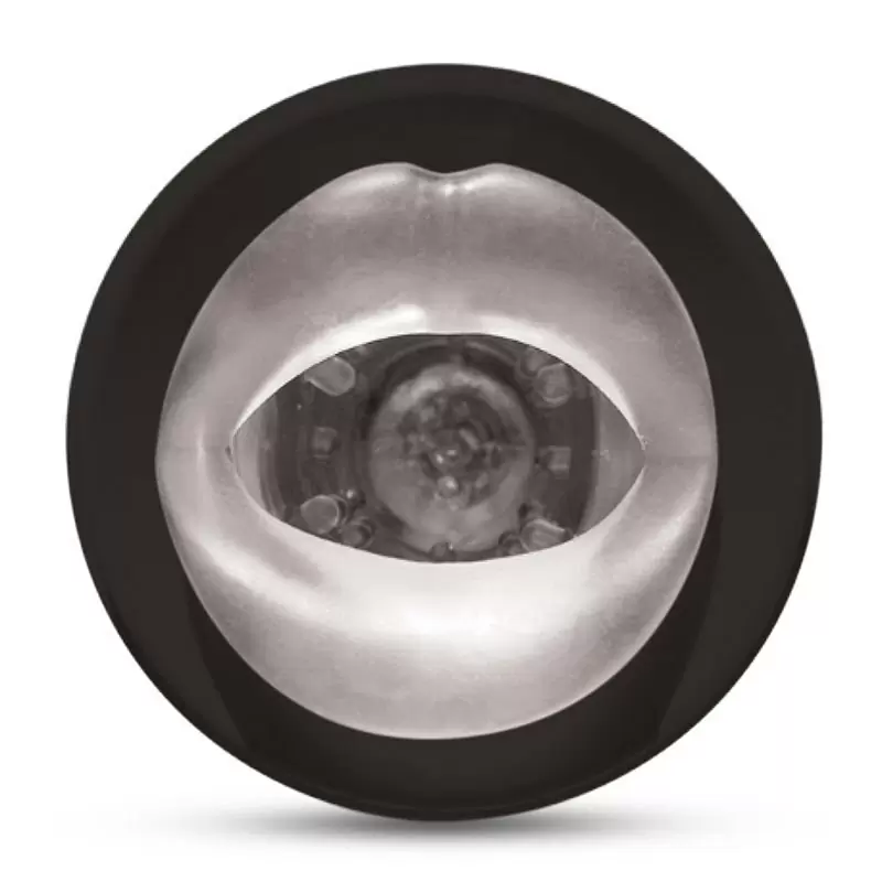 Перезаряжаемый мастурбатор ротик Roto-Bator Mouth с ротацией - черный