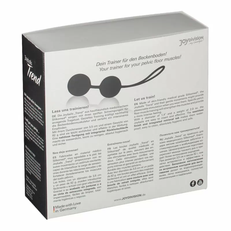 Вагинальные шарики Joyballs Trend со смещенным центром тяжести – черный