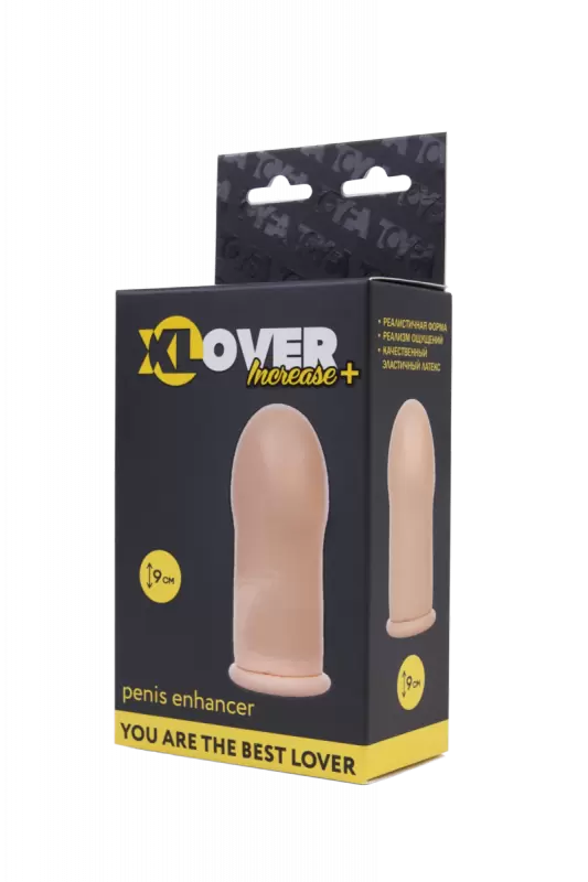 Латексная удлиняющая насадка ToyFa XLover Increase+ – телесный