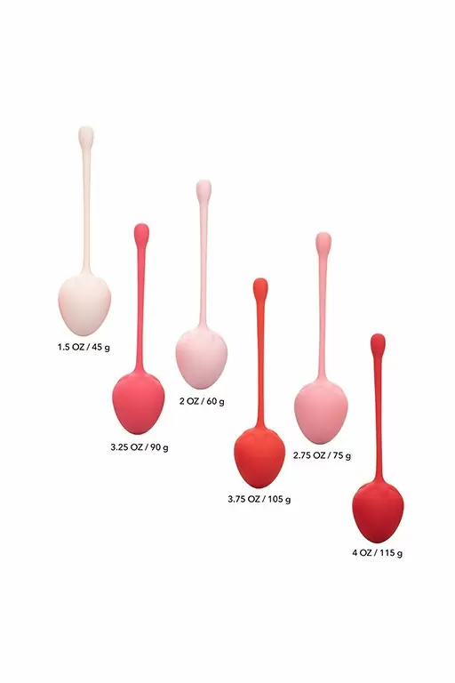 Оригинальные вагинальные шарики Kegel Training Set Strawberry в форме клубники - разноцветный