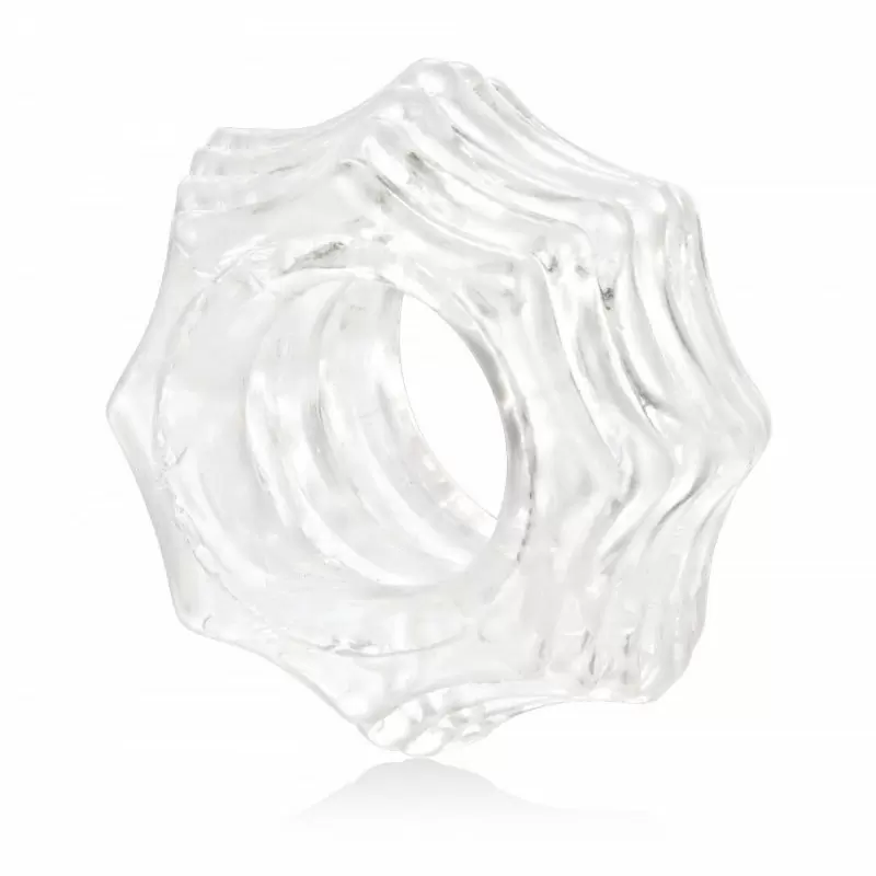 Набор плотных двухсторонних колец для поддержания эрекции Reversible Ring Set – прозрачный