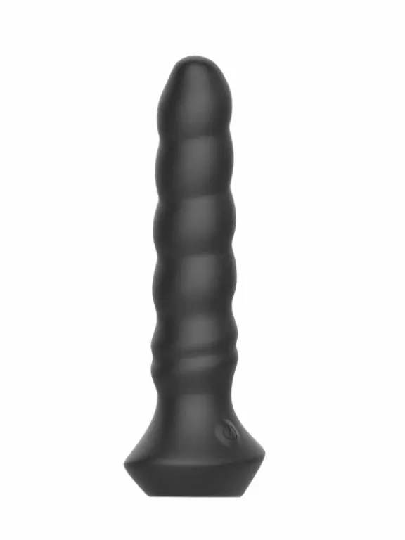 Рельефный вибратор Erozon №02 Undulating vibrator, 15 см, 5 режимов, силикон, черный
