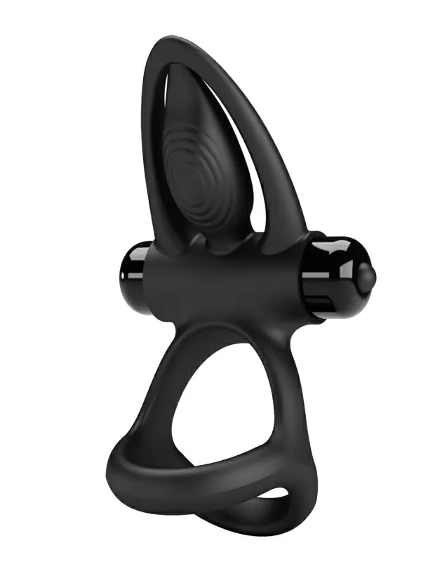 Многофункциональное эрекционное кольцо Pretty Love, с вибрацией, 10 режимов, чёрное