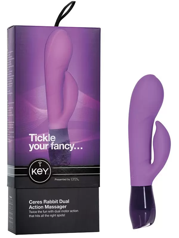 Вибромассажер Хай-Тек Ceres Rabbit – фиолетовый