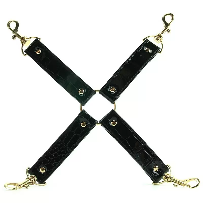 Фиксаторы Fetish Fantasy Gold черные с золотом