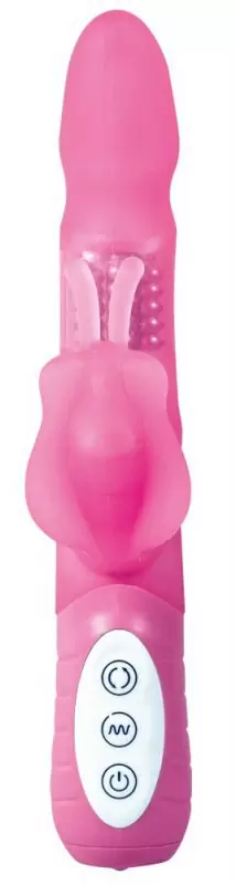 Вибратор двойного действия с ротацией Smile Fancy Pearl - розовый