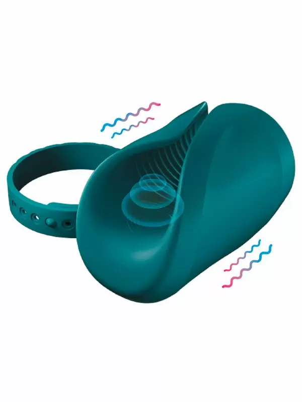 Интерактивный мастурбатор Lovense Gush 2, 10,6 см, точечная вибрация, бирюзовый