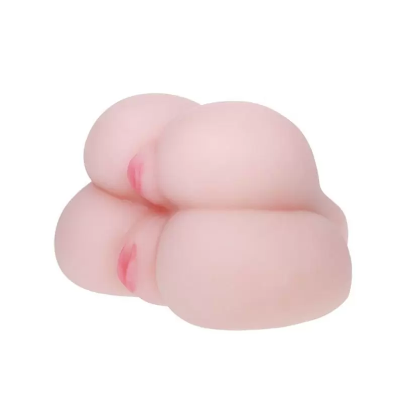 Мастурбатор две вагины и анус Passion Lady Twins Ass с двойной вибрацией и голосовым сопровождением – телесный