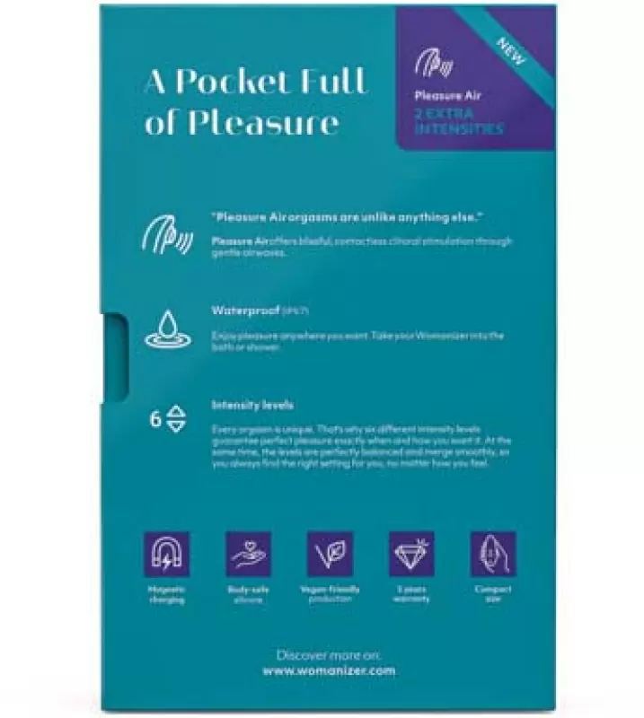 Вакуумный стимулятор клитора Womanizer Starlet 3, технология Pleasure Air, 6 скоростей, бирюзовый 