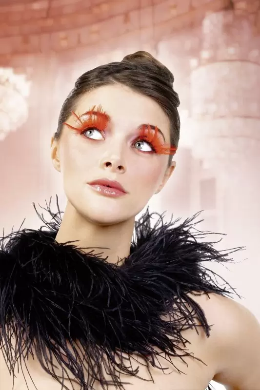 Ресницы перьевые Baci Лунь – красный