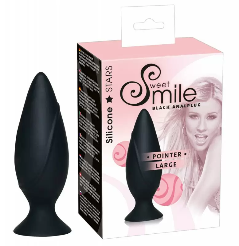 Анальная втулка на присоске Pointer Large большая - черный