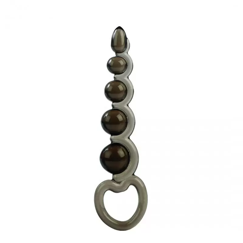 Анальная цепочка Basic Essentials Beaded Probes гибкая – серый