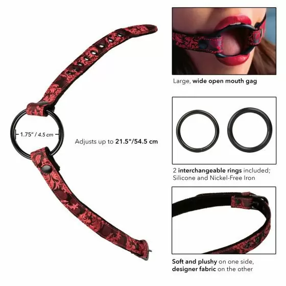 Кляп-кольцо (кляп-рамка) со сменным кольцом Scandal Wide Open Mouth Gag