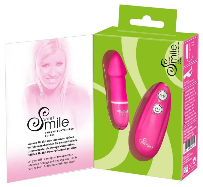 Мультифункциональное беспроводное виброяйцо Sweet Smile -  розовый
