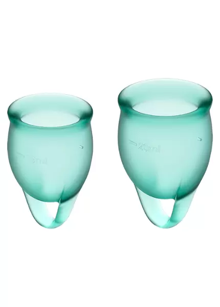 Набор менструальных чаш Satisfyer Feel confident Menstrual Cup (dark green)