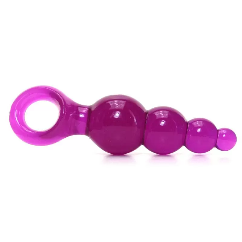 Анальная пробка с кольцом Jolie Ripples Small – фиолетовая