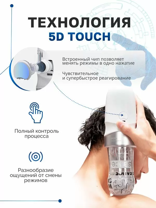 Автоматический мастурбатор Extra Sauce с функциями всасывания и вращения, 27,5 см, белый