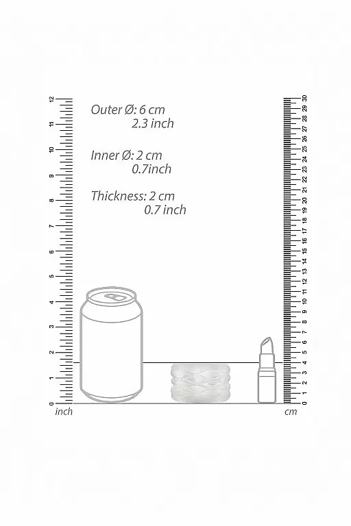 Нереалистичный мастурбатор N0. 93 - Reversible Masturbator and Bumper, диаметр 4 см, ТПЕ, прозрачный