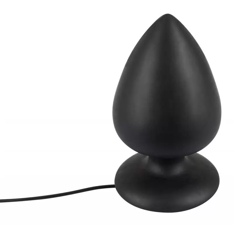 Большая анальная вибровтулка Black Velvets с дистанционным пультом – черный