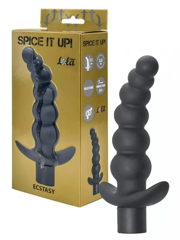 Анальная пробка с вибрацией Spice It Up Ecstasy – серый