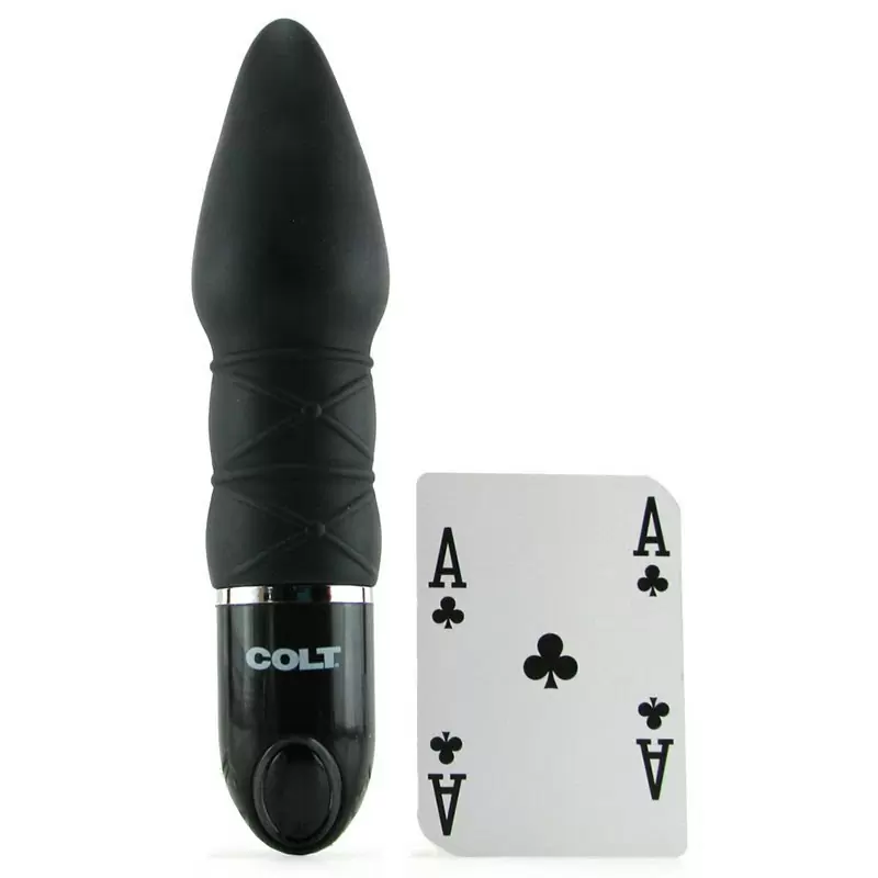 Анальный стимулятор Colt Slider с вибрацией – черный