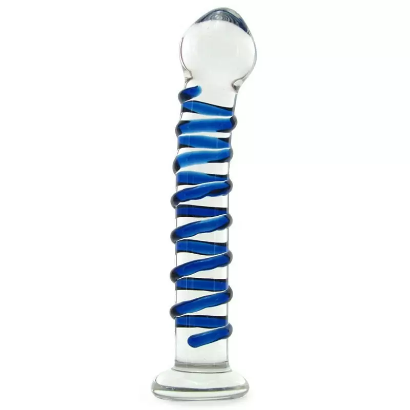 Фаллоимитатор Spiral из стекла – прозрачный