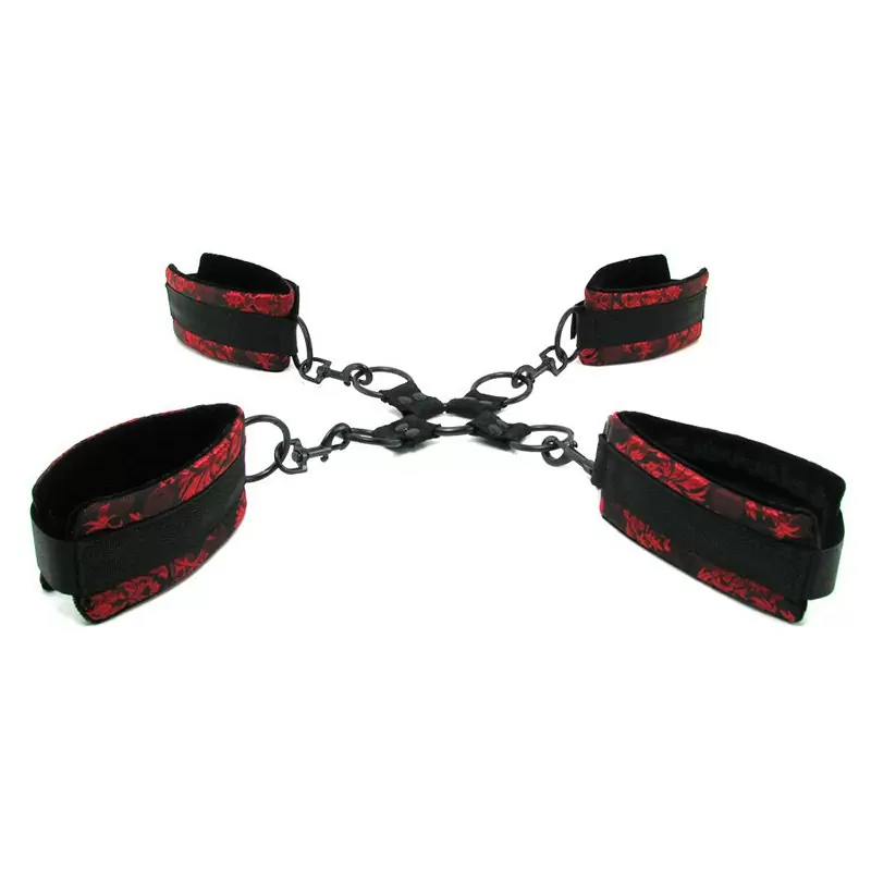 Фиксация для рук и ног крестообразная Scandal Hog Tie атласная