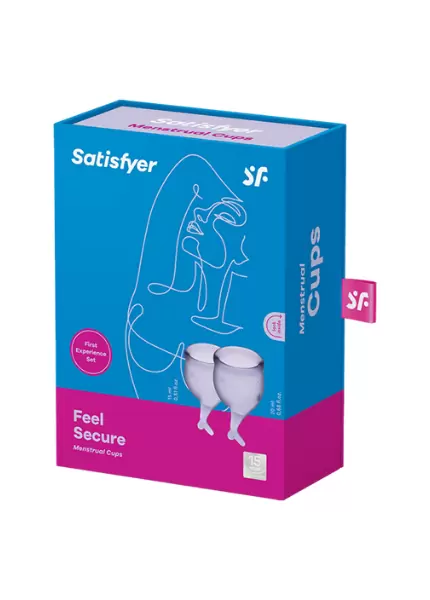 Набор менструальных чаш Satisfyer Feel secure Menstrual Cup, 15 и 20 мл, силикон, фиолетовый