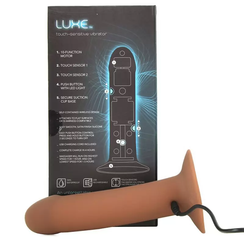 Вибромассажер перезаряжаемый Luxe Touch Sensitive – коричневый