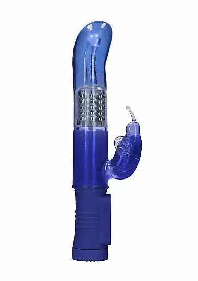 ВИБРАТОР КРОЛИК ROTATING BUTTERFLY - синий