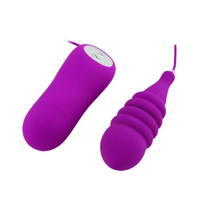 Рельефное виброяйцо Pleasure Shell с проводным управлением – розовый