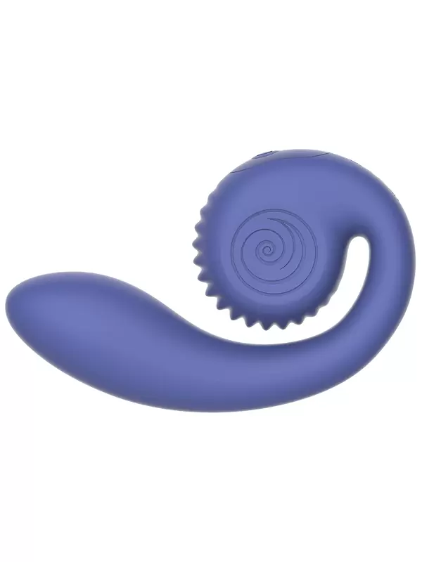 Голубой анатомический вибратор SVibe GIZI Lite с 2 моторами и 5 режимами, 12 см