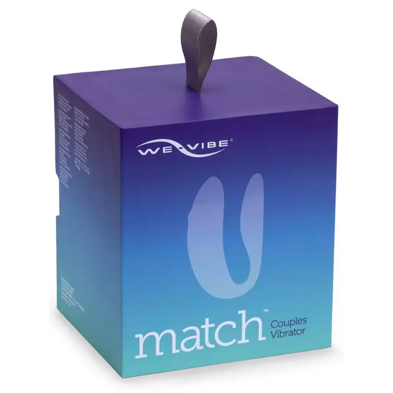 Премиальный вибратор для пар We-Vibe Match – синий: 10 режимов работы, медицинский силикон