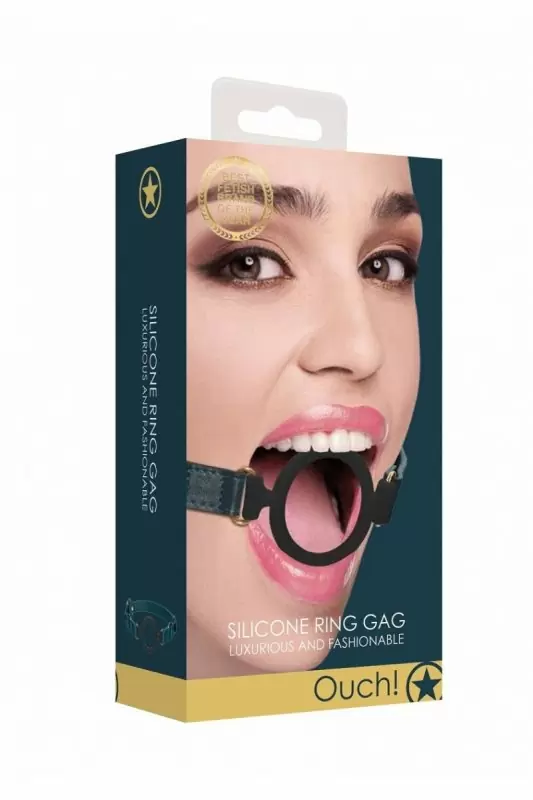 Кляп с креплением Ouch Ouch! - Silicone Ring Gag - Green