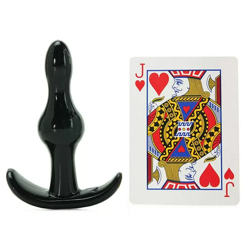 Анальная пробка Jelly Rancher T-Plug Wave волнистая – черный