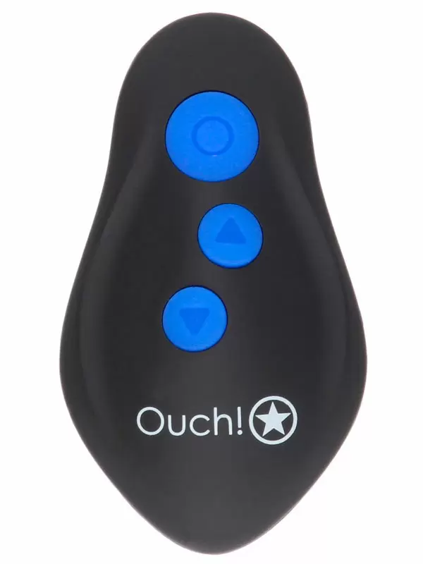 Инновационная анальная вибропробка Shots toys Ouch!, с электростимуляцией, 3 режима, с пультом Д/У