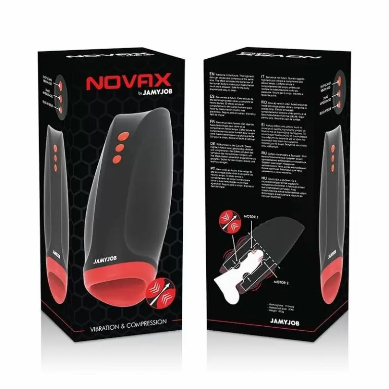 Мастурбатор JAMYJOB NOVAX MASTURBATOR WITH VIBRATION AND COMPRESSION