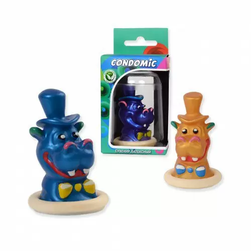 Латексный сувенир Condomic Бегемот – в ассортименте
