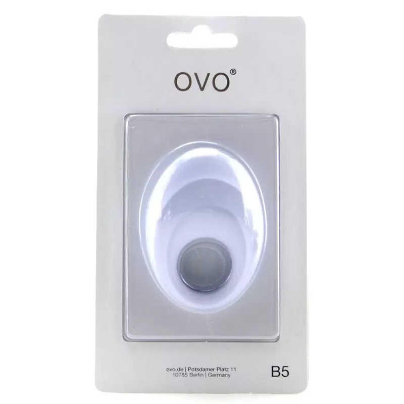 Эрекционное виброкольцо Ovo B5 с рельефным стимулятором клитора – белый