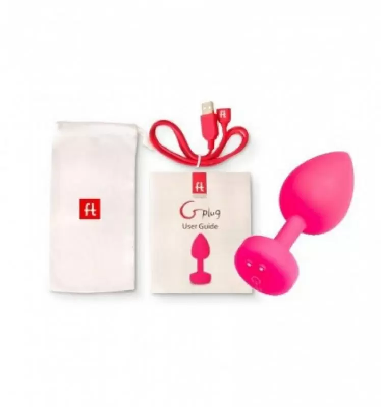 Аккумуляторная маленькая анальная пробка Gplug с вибрацией - розовый