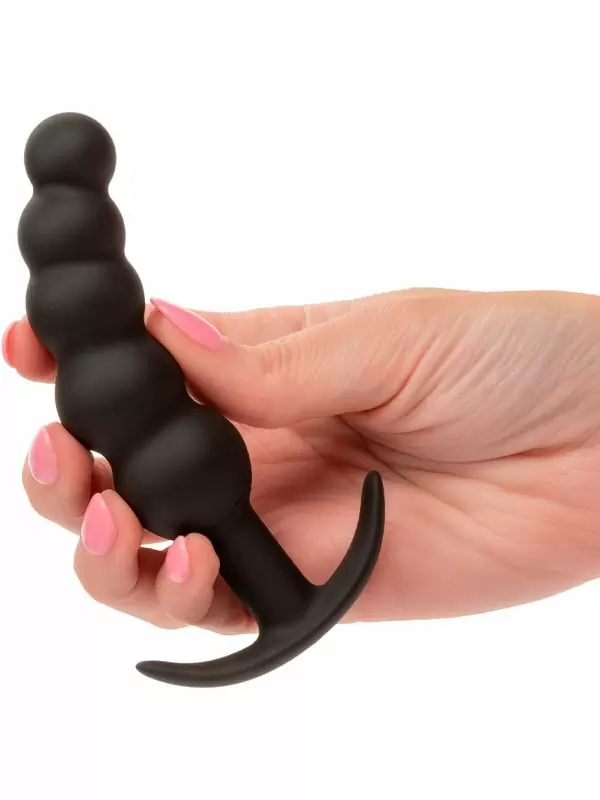 Анальная виброёлочка California Exotic Novelties Boundless Vibrating X5 Beaded Plug, для ношения, 10 режимов, 5 шариков, силикон