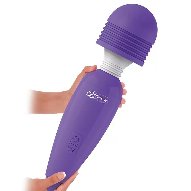 Огромный вибромассажер Mega Wanachi многофункциональный – фиолетовый