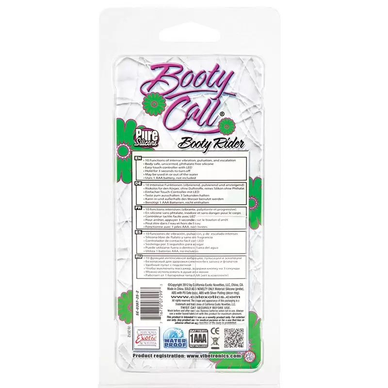 Водонепроницаемая анальная пробка Booty Rider – розовая