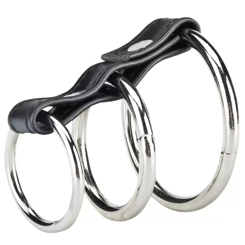 Хомут на пенис из трех металлических колец 3 Ring Gates Of Hell
