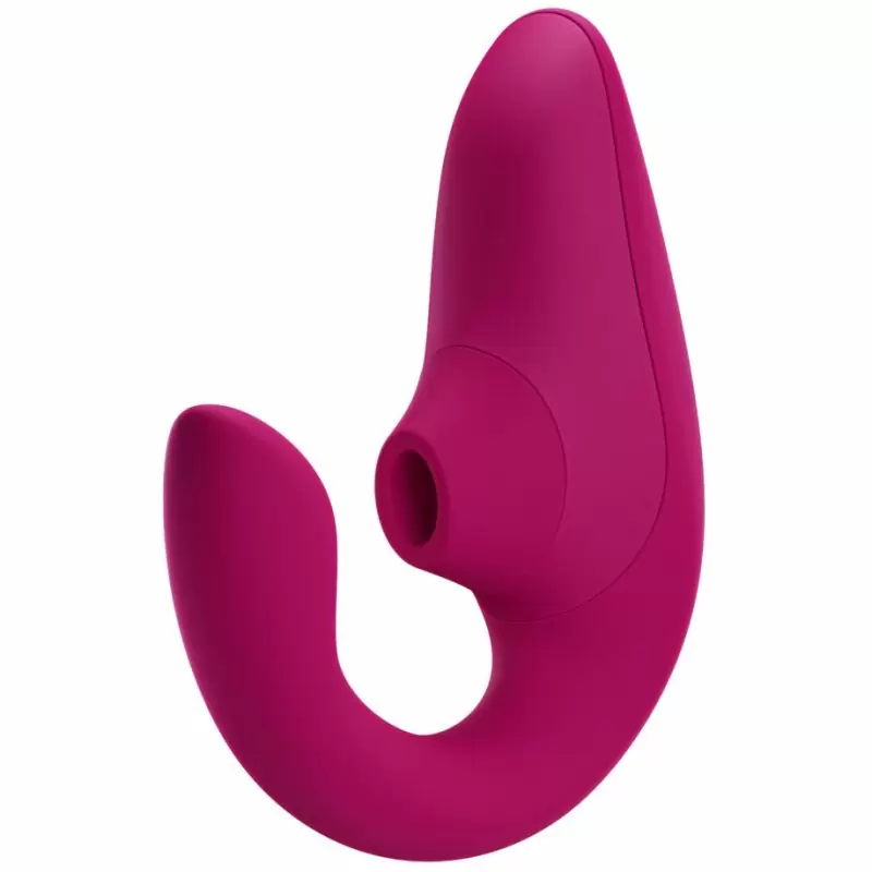 Компактный вибратор-кролик Womanizer Blend с бесконтактной клиторальной стимуляцией, 13,8 см, малиновый