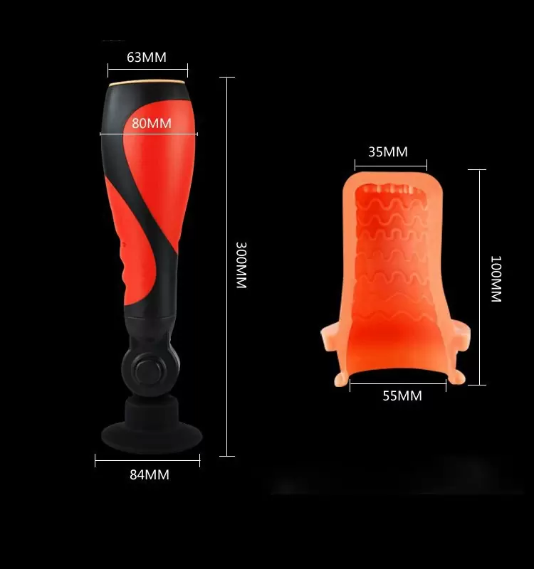 Мастурбатор в тубе Oral Sex Lover с поворотным креплением и вибрацией – черный с красным