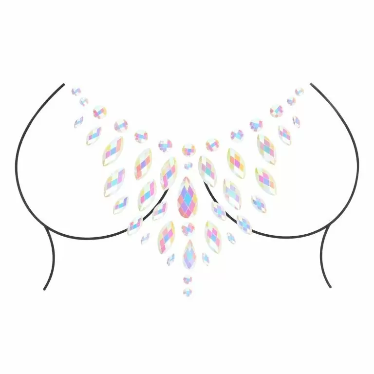 Декоративное украшение (камни) Body Jewelry Stickers— Chest, Glow in the Dark