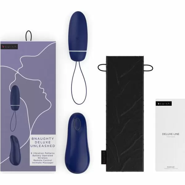 Виброяйцо с пультом управления Bnaughty Deluxe Unleashed Midnight