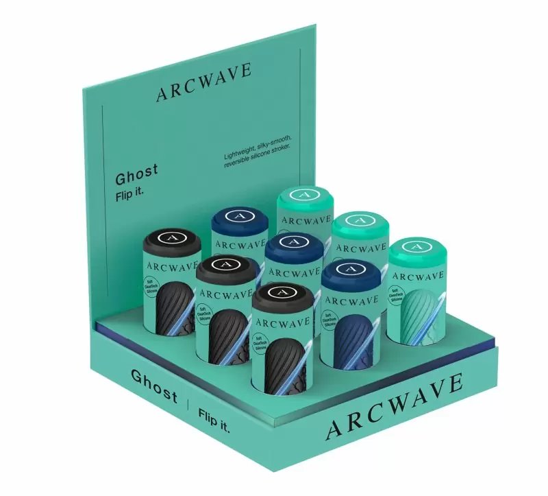 Набор инновационных мастурбаторов Arcwave Ghost On Counter Combo Pack, 10 см, силикон, черный, голубой, мятный, 9 шт